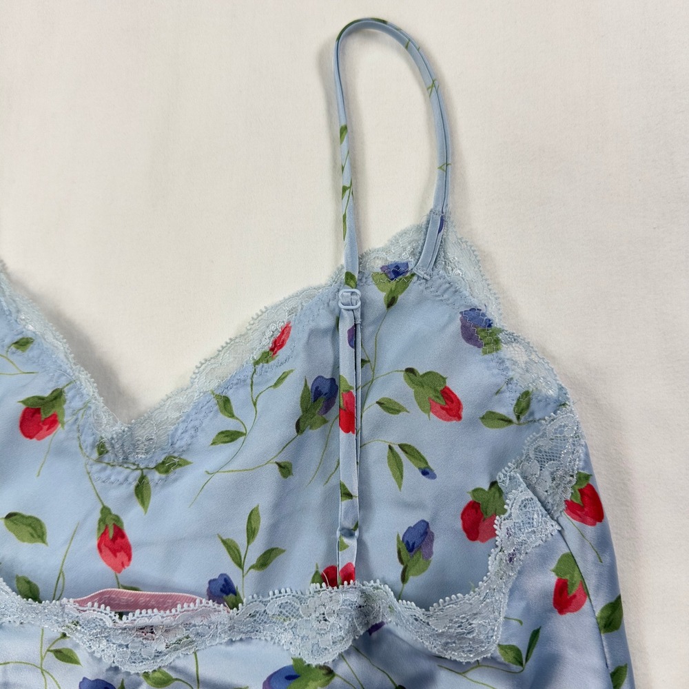 Victoria's Secret Pajama Set Women's Small Blue‎ Floral PJs Tank Shorts - Picture 6 of 11